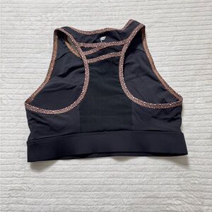 Fabletics Black and Copper Sports Bra